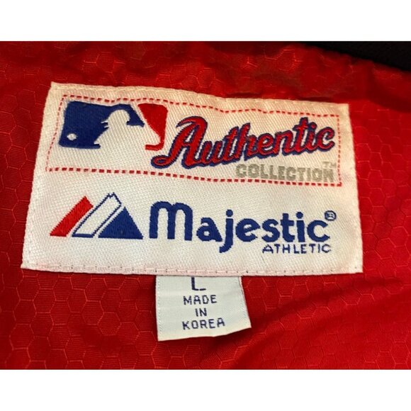 Majestic Anaheim Los Angeles Angels Jacket Majestic Red Fleece Mens Large - Picture 3 of 11